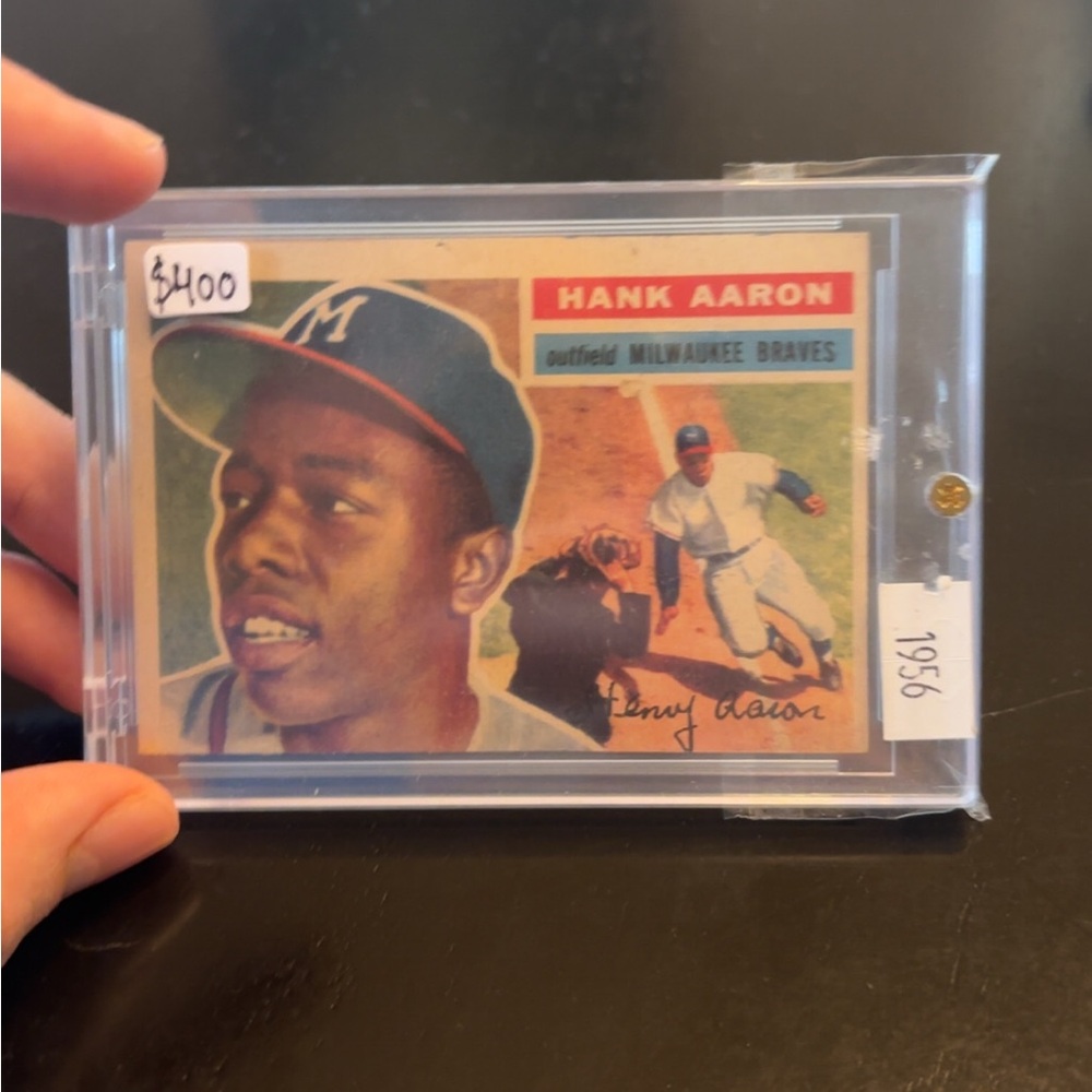 Authentic!! Hank Aaron 1956 Topps White Back Card #31 - Picture 4 of 8
